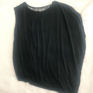 Express Asymmetrical Black Blouse